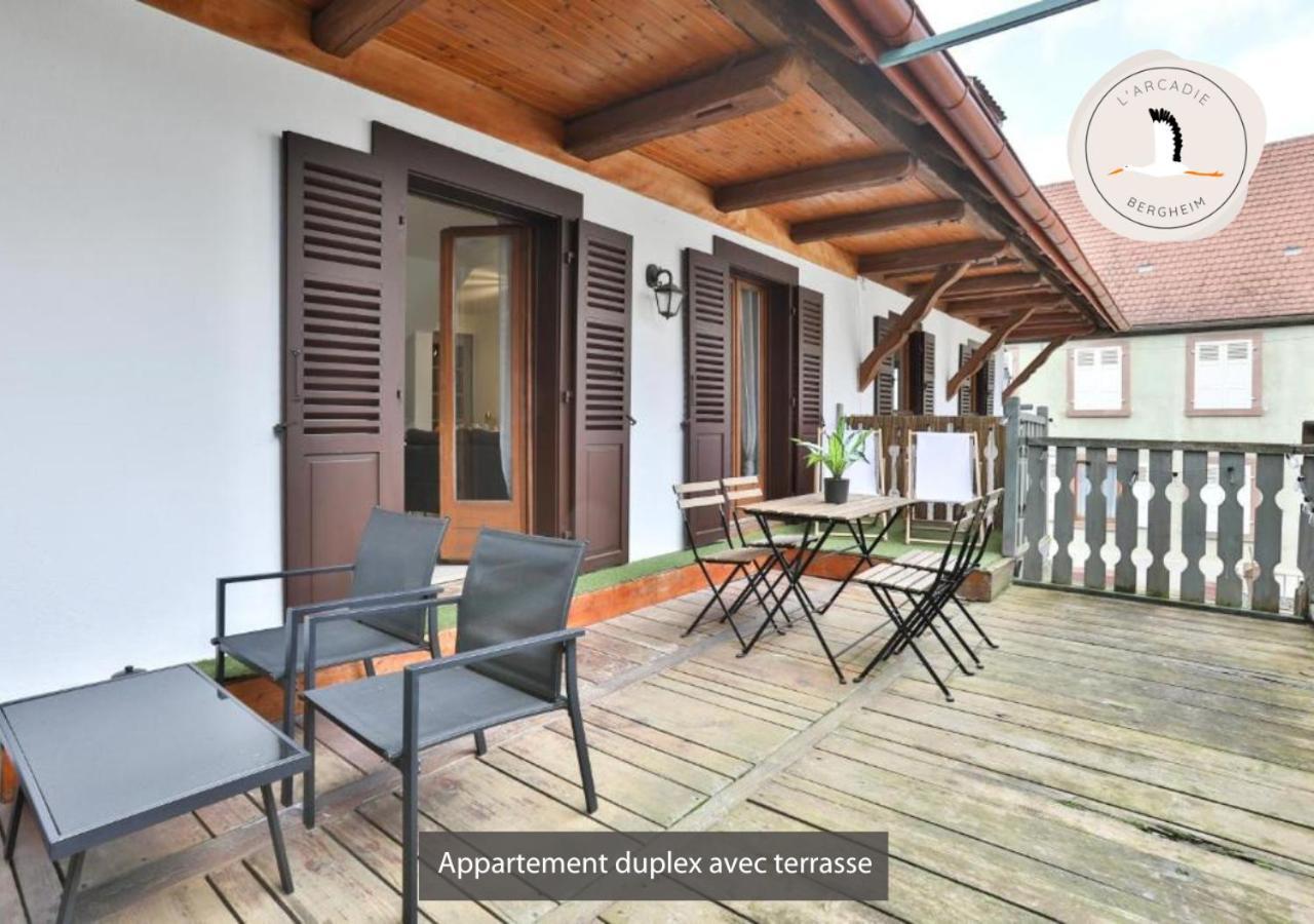 Appartements Duplex 3 Et 4 Personnes - Climatisation - Village Elu Parmi Les "Plus Beaux Villages De France" - Route Des Vins - Centre Alsace Bergheim Ngoại thất bức ảnh